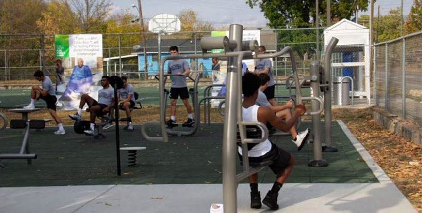 A concept photo used by the Ministry of Local Administration for inspiration in designing the public park gyms (Photo courtesy of the Ministry of Local Administration)